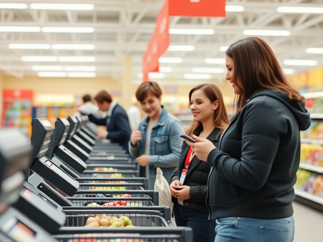Singapore Retail Store Checkout Queue